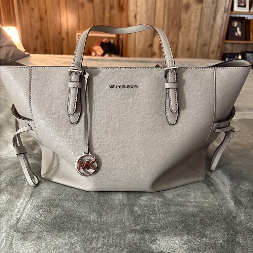 Michael Kors Light Gray Tote Bag